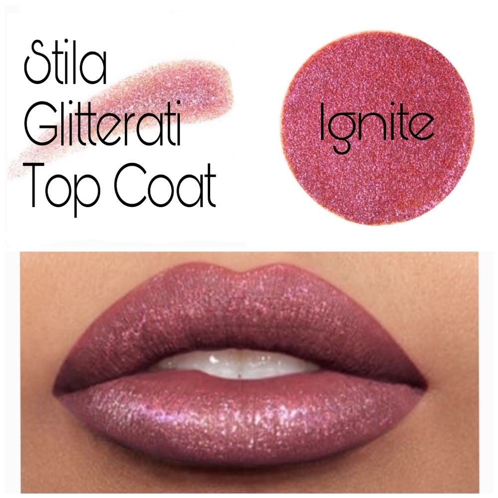 NIB Stila Glitter Lip Top Coat: Ignite
